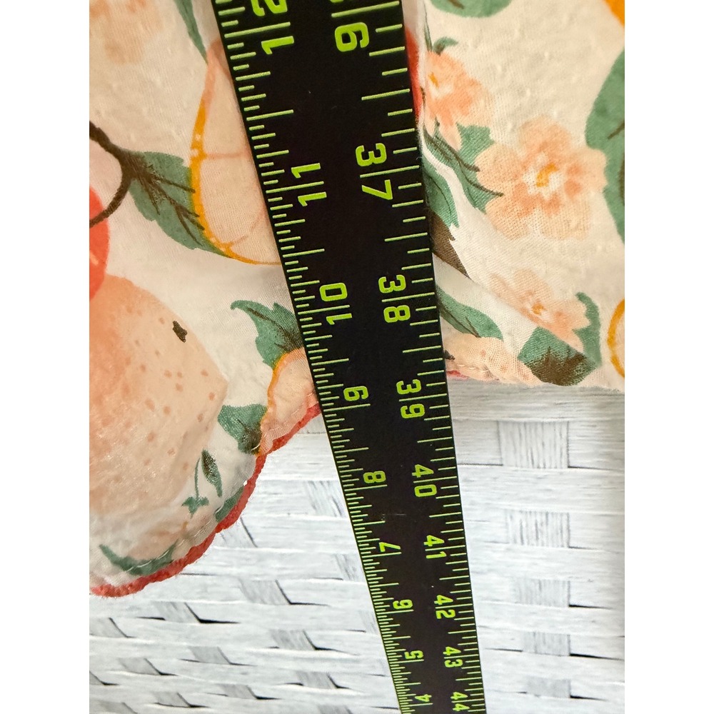 Isaac Mizrahi Girls SunDress long Smocked Orange Citrus Print Ruffle spring - Picture 8 of 12